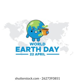 Happy Earth Day, 22 April,  Happy Earth Day  typography vector design for greeting cards and poster. Design template.
