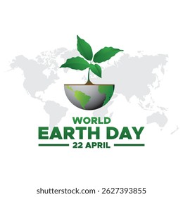 Happy Earth Day, 22 April,  Happy Earth Day  typography vector design for greeting cards and poster. Design template.