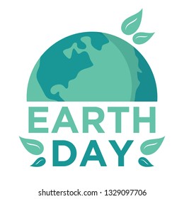 Happy Earth Day April 22. Earth Day greeting card or banner template. Vector illustration clip art. Save our planet concept. Go green