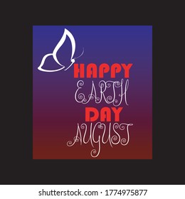 Happy-Earth-Day-Aukeltypografie-Design für T-Shirt-Vektorgrafik