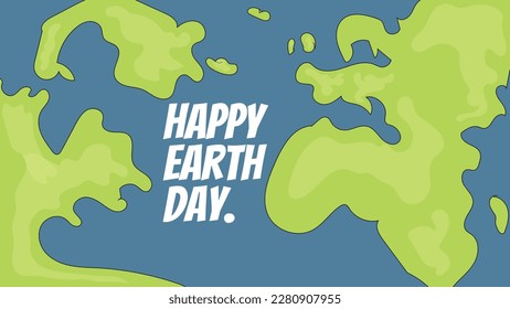 Happy earth day background in 4k ratio. planet vector illustration
