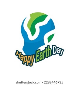Happy earth day Background with copy space vector art illustration