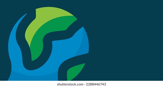 Feliz Día de la Tierra Fondo con copia de la ilustración vectorial