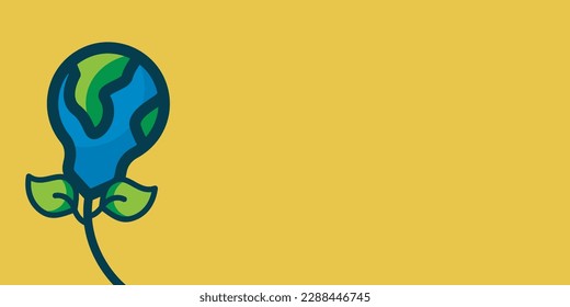 Happy earth day Background with copy space vector art illustration