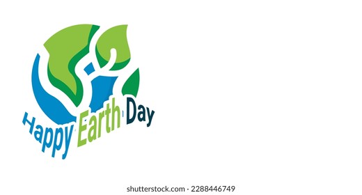 Happy earth day Background with copy space vector art illustration