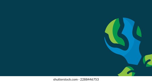 Happy earth day Background with copy space vector art illustration