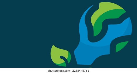 Happy earth day Background with copy space vector art illustration