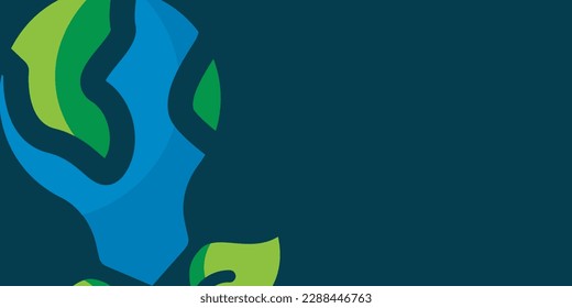 Happy earth day Background with copy space vector art illustration