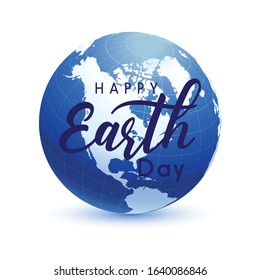 Happy Earth Day background. Vector design for greeting cards and poster.