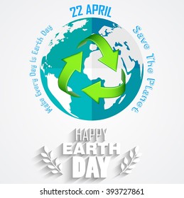 Happy Earth Day background.Vector