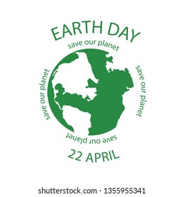 Happy Earth Day Banner/ Illustration of a happy earth day banner, for environment safety celebration 