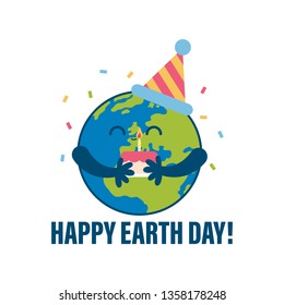 Happy Earth Day Banner Illustration of a happy earth day banner, for environment safety celebration