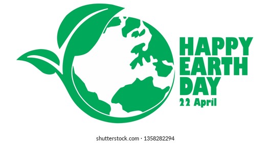 Happy Earth Day Banner. Illustration of happy earth day banner, for celebrating environmental safety - Vector