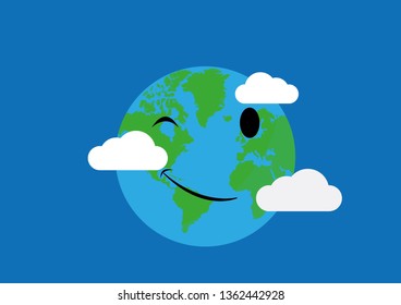 Happy Earth Day Banner/ Illustration of a happy earth day banner, for environment safety celebration