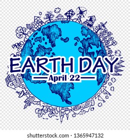 Happy Earth Day, banner illustration