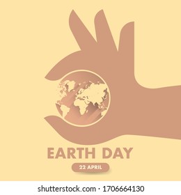 Happy Earth Day Banner - Illustration. Earth Day Poster, Banner, for environment safety celebration