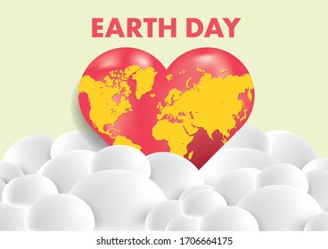 Happy Earth Day Banner - Illustration. Earth Day Poster, Banner, for environment safety celebration