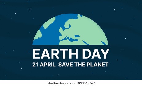 Happy Earth Day. Banner, Poster Or Flyer Template. Earth Day Logo. Vector Illustration