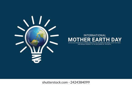 Happy Earth Day. Happy earth day banner, poster 3D Illustration.