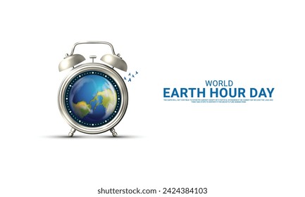 Happy Earth Day. Happy earth day banner, poster 3D Illustration.