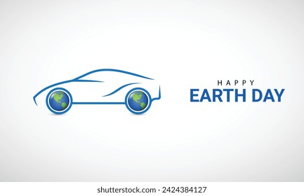 Happy Earth Day. Happy earth day banner, poster 3D Illustration.