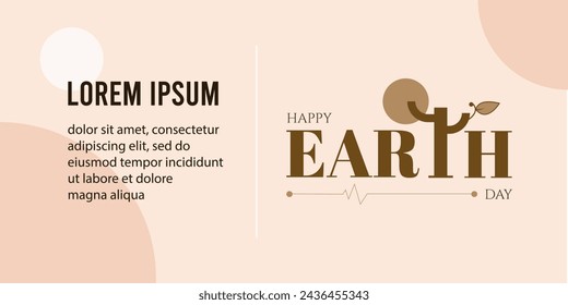 Happy Earth Day banner poster celebration on april 22, banner, template