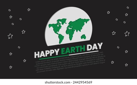Happy Earth Day banner, poster, flyer, brochure design template.