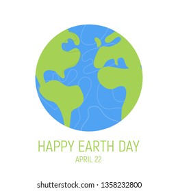 Happy Earth Day Banner. World environment day background. Save the earth. Green day. Vector illustration