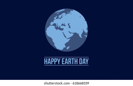 Happy Earth Day with blue background