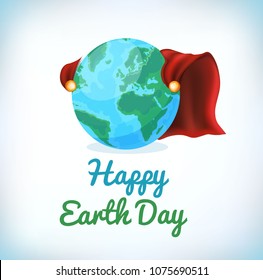 Happy Earth Day card, background. Vector illustration for banner and poster. Element for design cards and invtions. Symbol for gift cards and flyers. Emblem for brochures