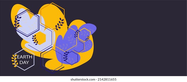 Happy Earth Day card, banner or flyer concept. Vector illustration