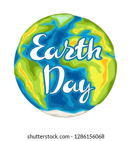 Happy Earth Day card. Illustration for environment safety celebration.
