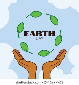 Happy Earth Day Card Vector Illustration Earth Day Poster Vector Concept April 22 Save Earth Vector Global Warming