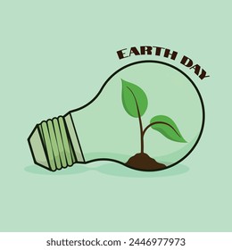 Happy Earth Day Card Vector Illustration Earth Day Poster Vector Concept April 22 Save Earth Vector Global Warming