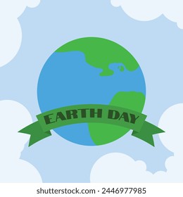 Happy Earth Day Card Vector Illustration Earth Day Poster Vector Concept April 22 Save Earth Vector Global Warming