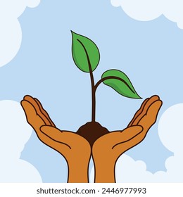 Happy Earth Day Card Vector Illustration Earth Day Poster Vector Concept April 22 Save Earth Vector Global Warming