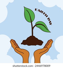 Happy Earth Day Card Vector Illustration Earth Day Poster Vector Concept April 22 Save Earth Vector Global Warming