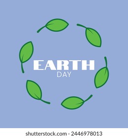 Happy Earth Day Card Vector Illustration Earth Day Poster Vector Concept April 22 Save Earth Vector Global Warming