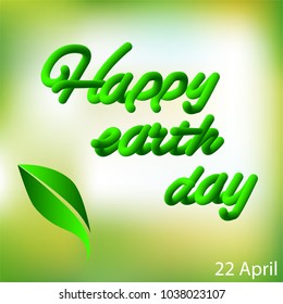 Happy earth day concept.