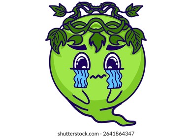 Happy Earth Day, Crying Mascots Kawaii Stickers