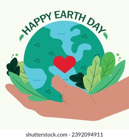 Feliz Día de la Tierra lindo fondo Ilustración de vectores