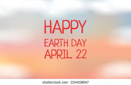 Happy Earth Day. Design suitable for greeting card poster and banner