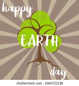 Happy Earth day design. Vector