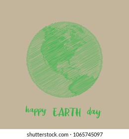 Happy Earth day design. Vector