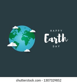 Happy earth day design. Vector illustration eps 10