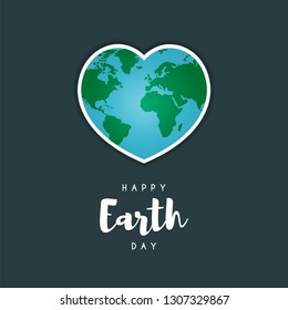 Happy earth day design. Vector illustration eps 10