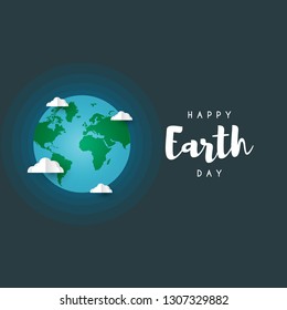 Happy earth day design. Vector illustration eps 10