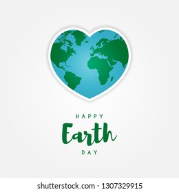 Happy earth day design. Vector illustration eps 10