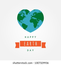 Happy earth day design. Vector illustration eps 10