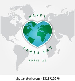 Happy earth day design. Vector illustrstion eps 10